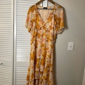 NEW (without tags) VICI MEDIUM, ruffle mid length dress, high low